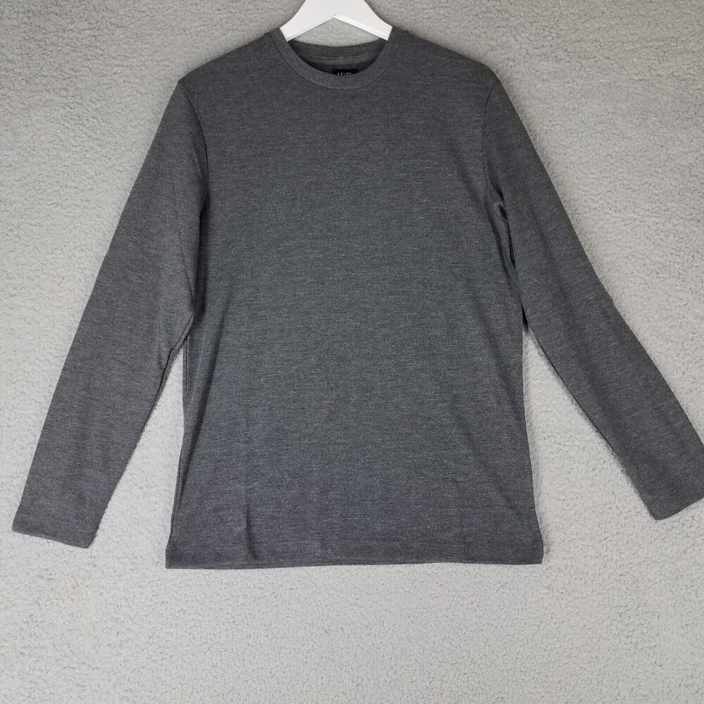 NEW Level Ten Shirt Adult Small Gray Long Sleeves Casual Pullover Crewneck Men's